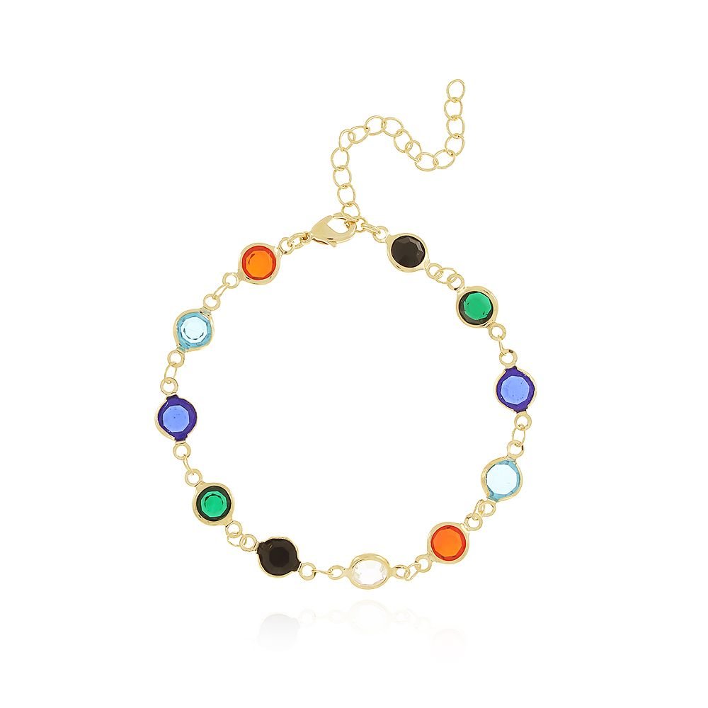 Pst-1942-Fo Pulseira De Zircônias Coloridas