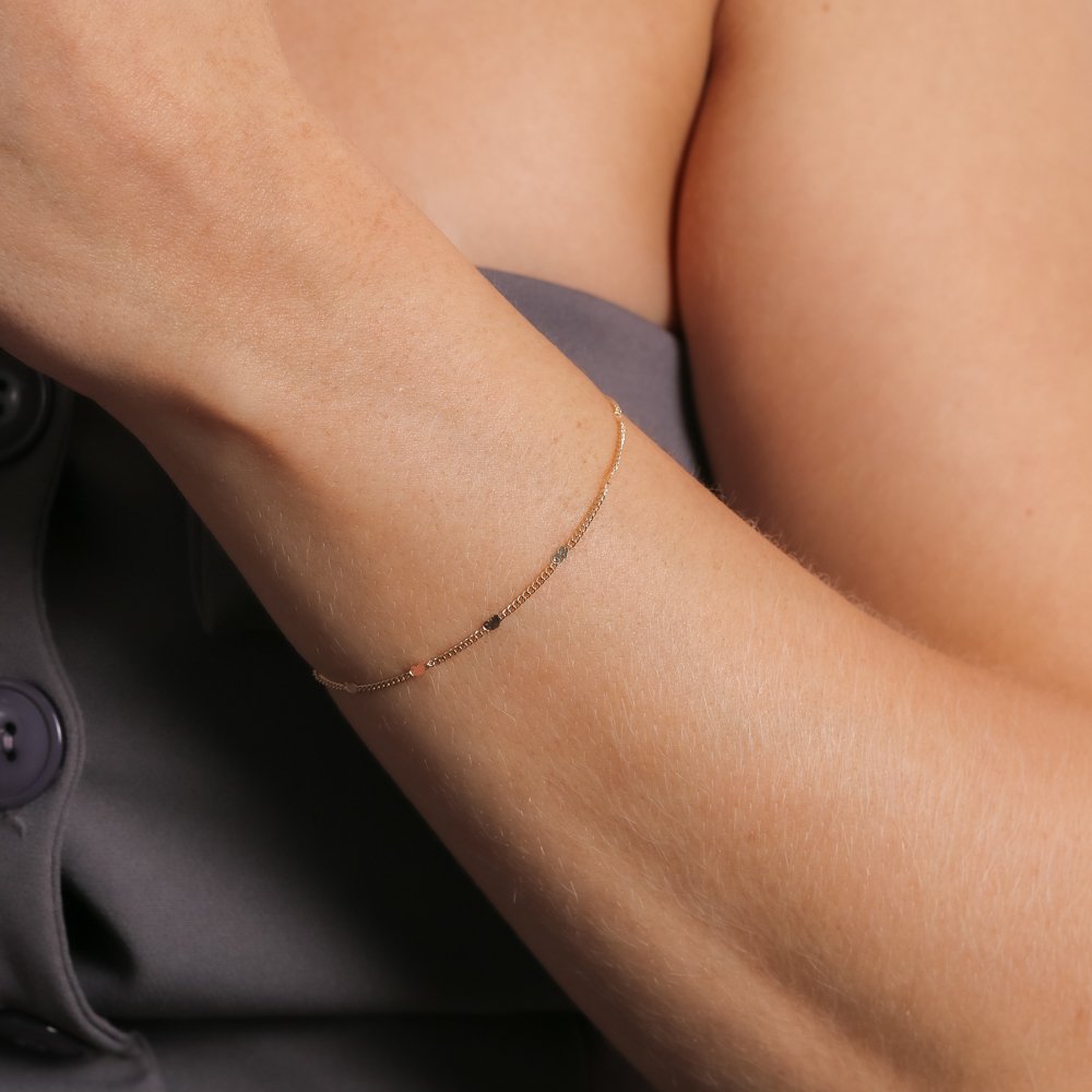 Pst-2164-Fo Pulseira De Mini Corações