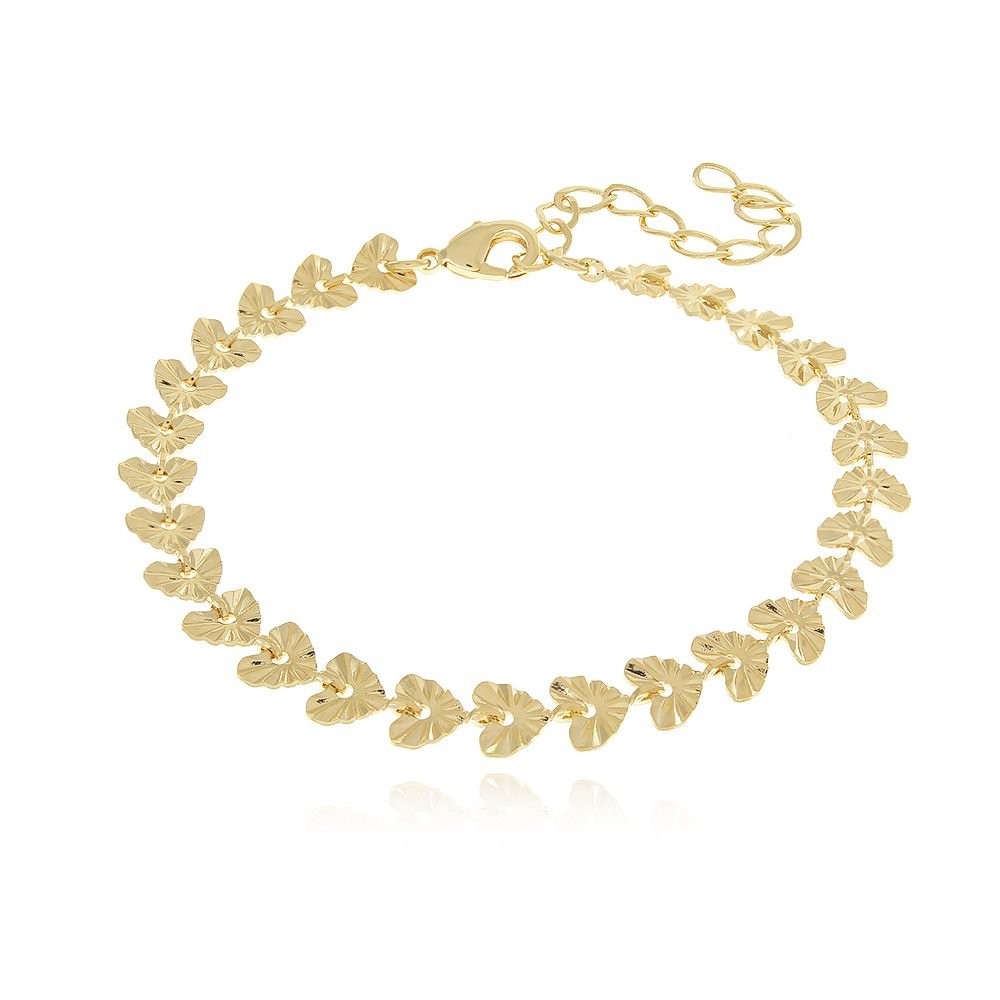 Pst-2347-Fo Pulseira De Coração Detalhados