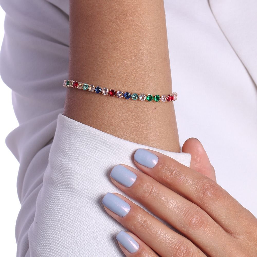 Pst-2407-Fo Pulseira Riviera Colorida