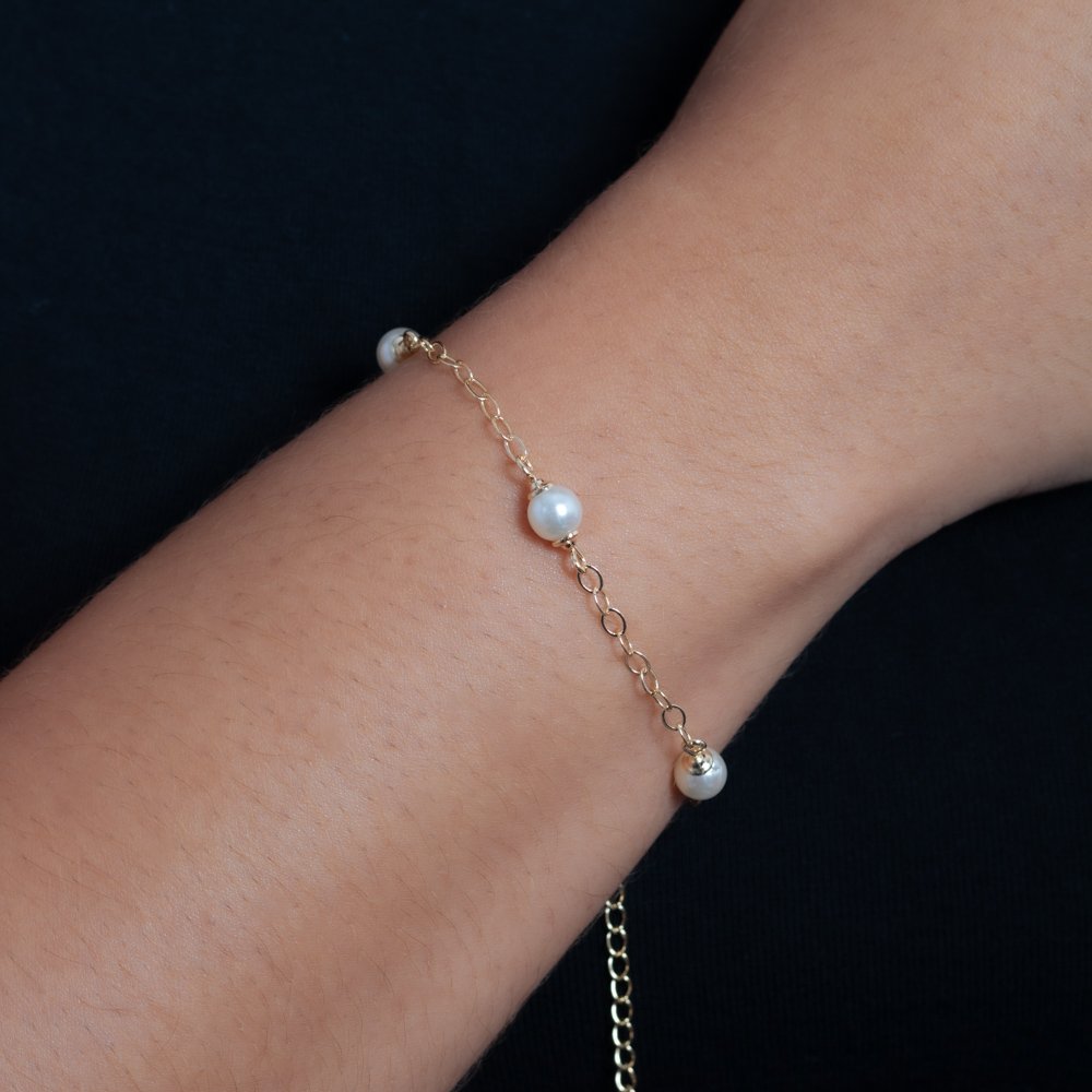 Pst-2410-Fo Pulseira De Pérolas