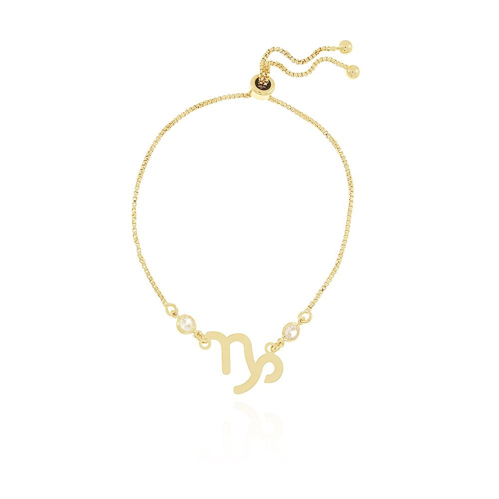 Pst-2476-Fo-Capricórnio - Pulseira Gravatinha Signos