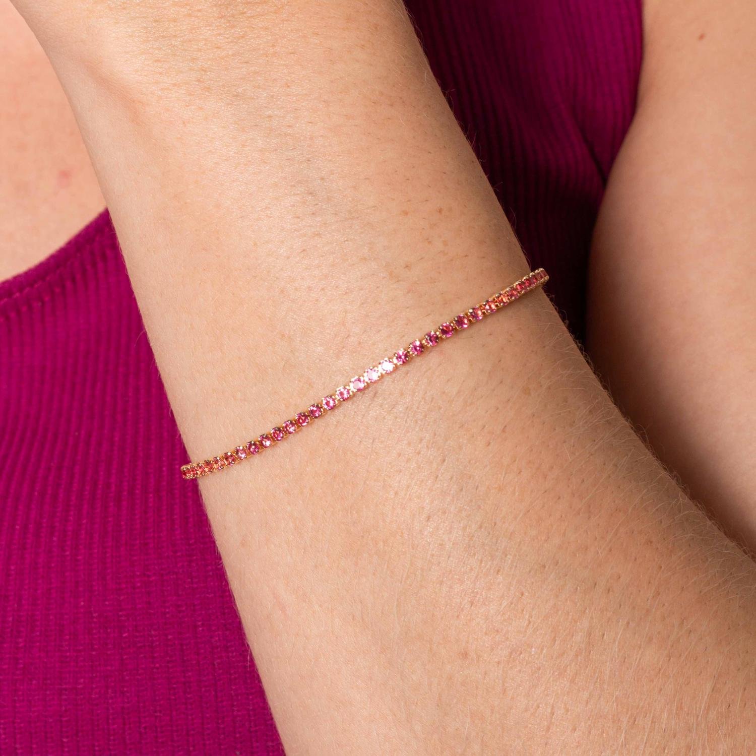 Pst-2486-Fo Pulseira De Riviera Cristal (2mm)