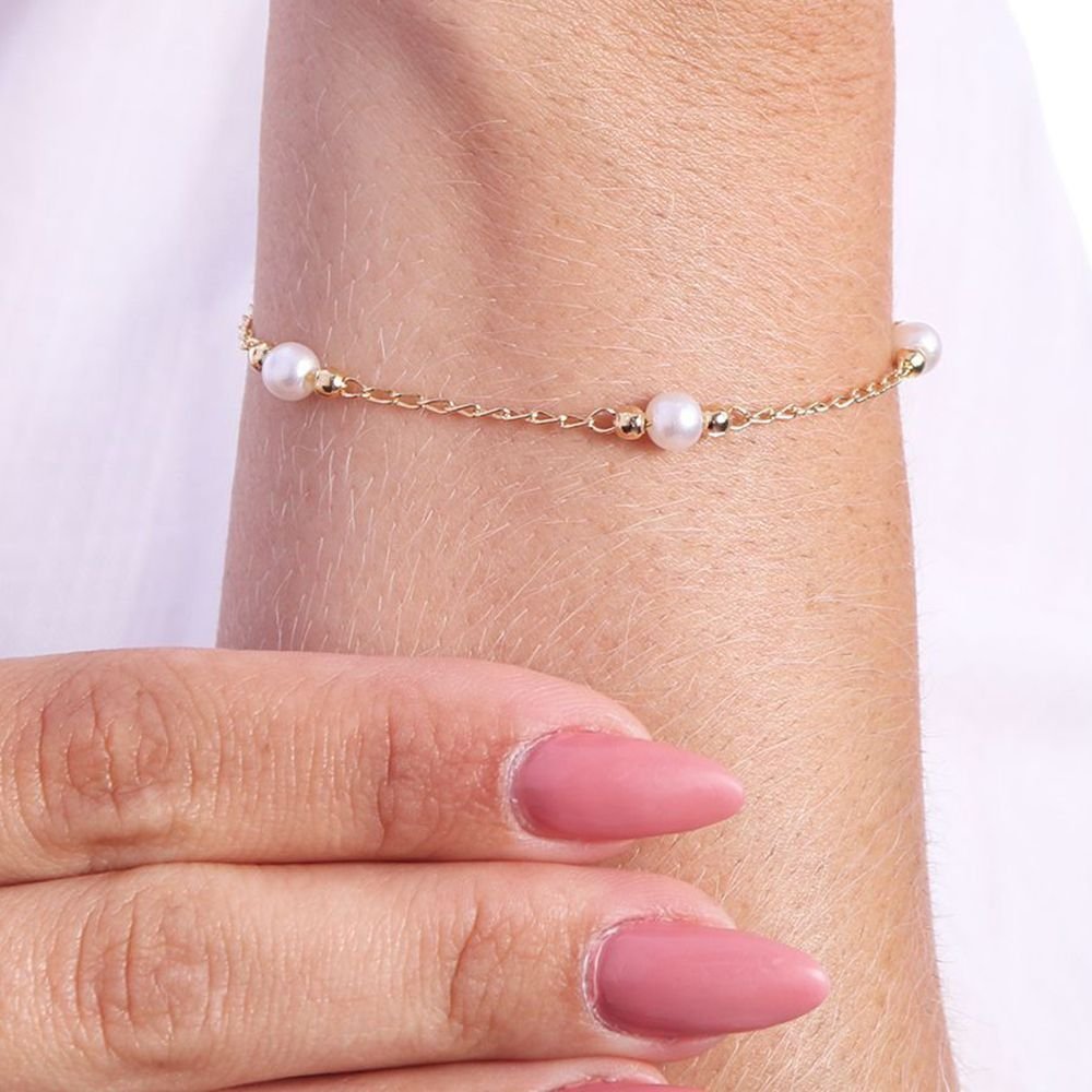 Pst-2491-Fo Pulseira De Pérolas 