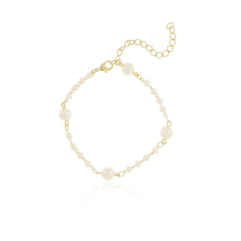 Pst-2502-Fo Pulseira De Pérolas E Mini Pérolas