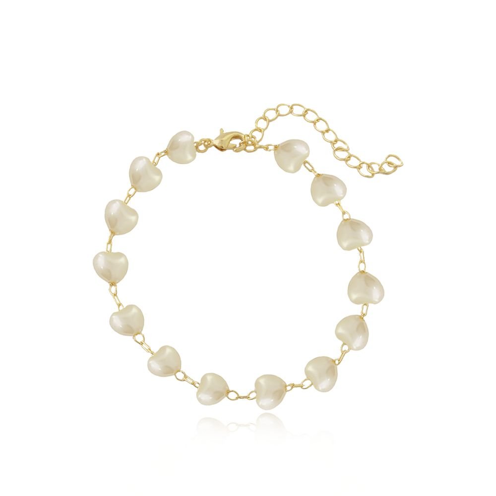 Pst-2506-Fo Pulseira De Pérolas De Coração