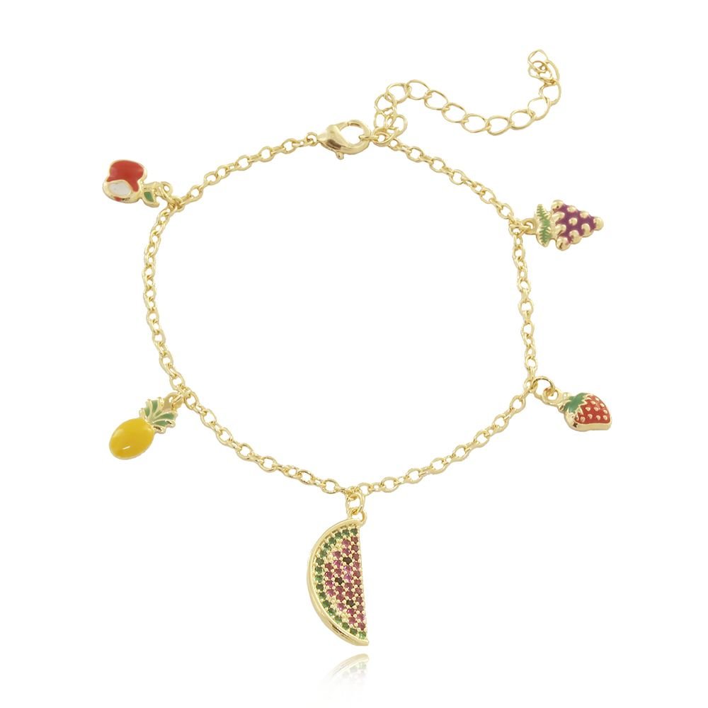 Pst-2515-Fo - Pulseira Frutas Esmaltadas