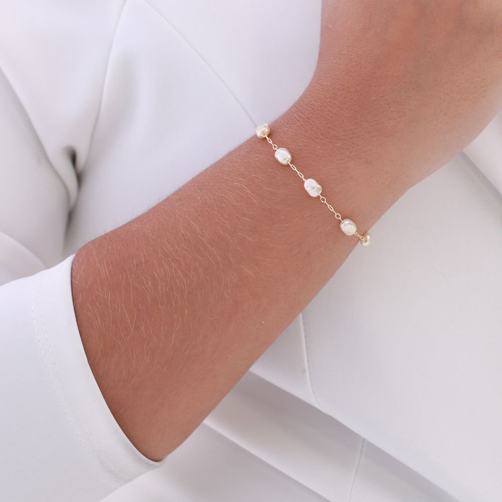 Pst-2634-Fo Pulseira De Pérolas