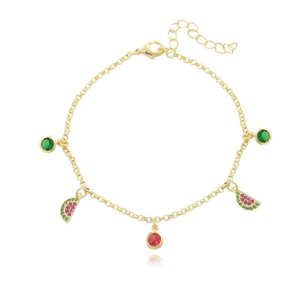 Pst-2647-Fo Pulseira De Melancia Com Pontos De Luz Coloridos