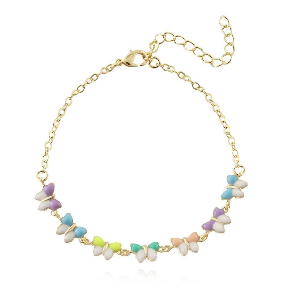 Pst-2686-Fo Pulseira Borboletas Coloridas