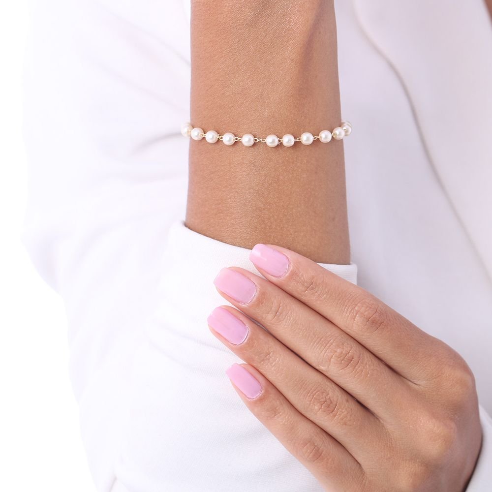 Pst-2716-Fo Pulseira De Pérolas