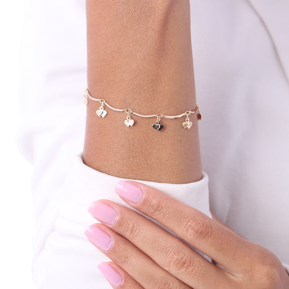 Pst-2718-Fo Pulseira Mini Corações