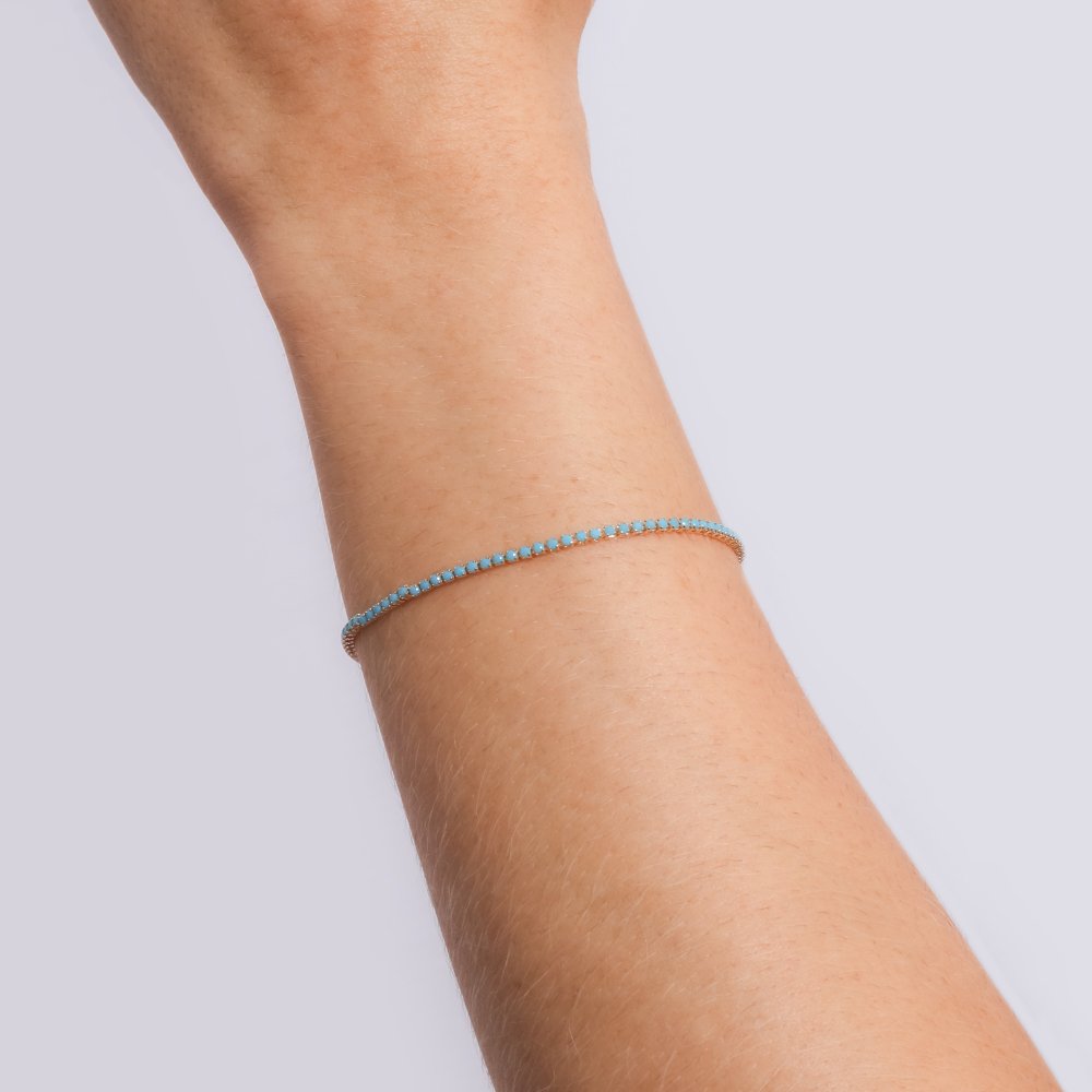 Pst-2748-Fo Pulseira De Riviera Azul