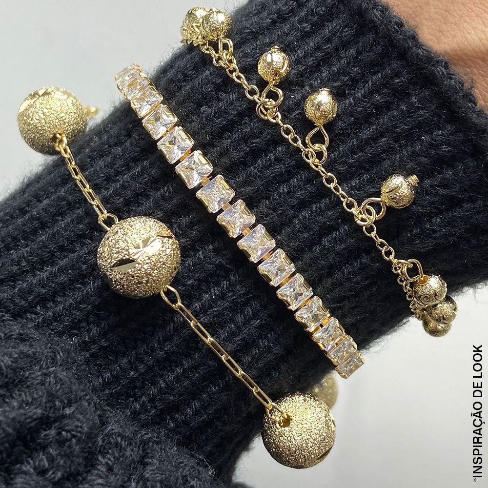 Pst-2802-Fo Pulseira Com Pingentes De Bolinhas