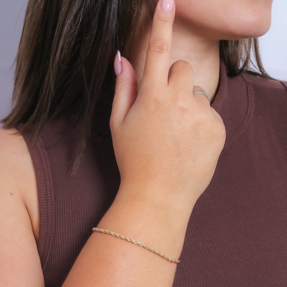 Pst-2758-Fo Pulseira De Cordão Baiano (3mm)