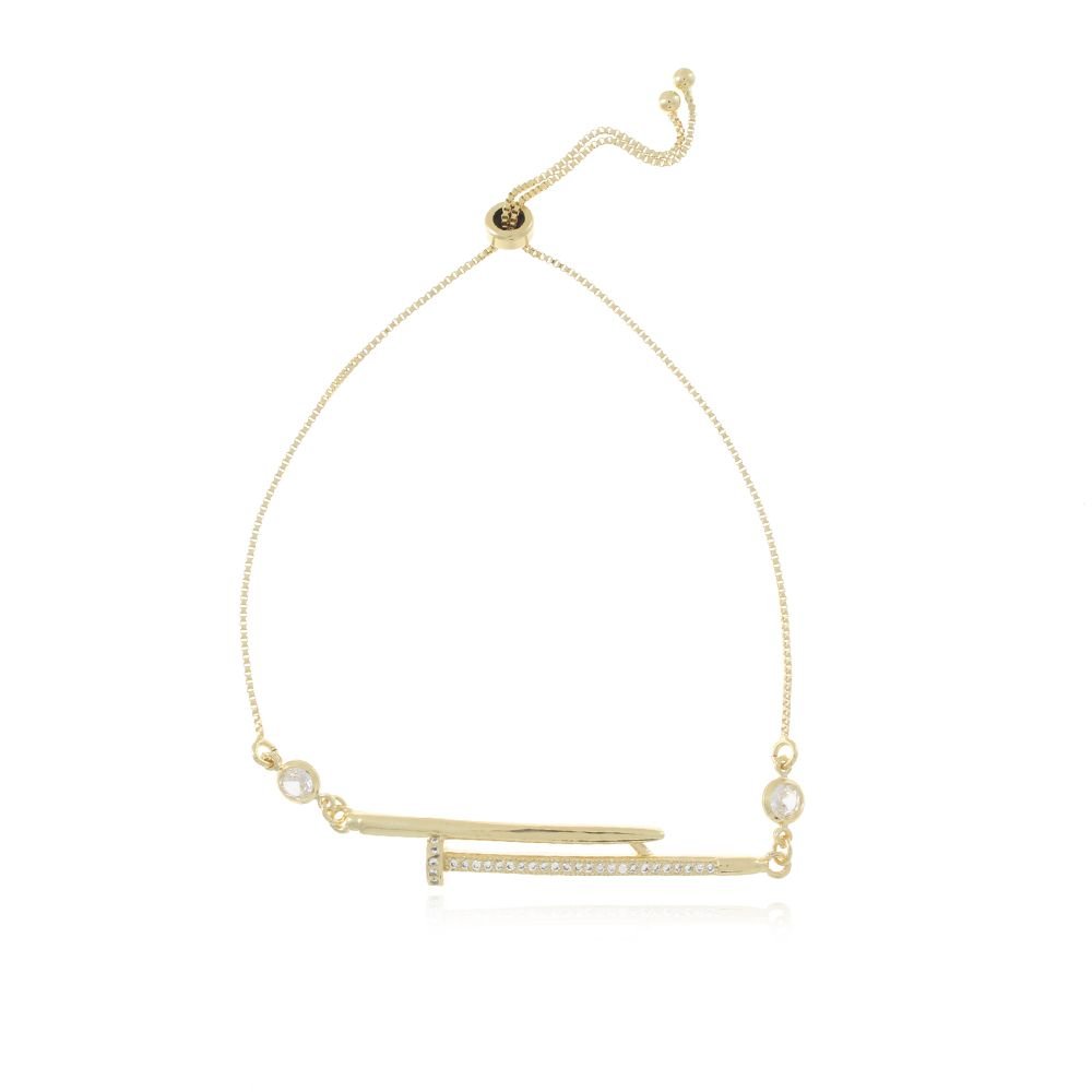 Pst-2768-Fo Pulseira Prego Cravejado Cristal