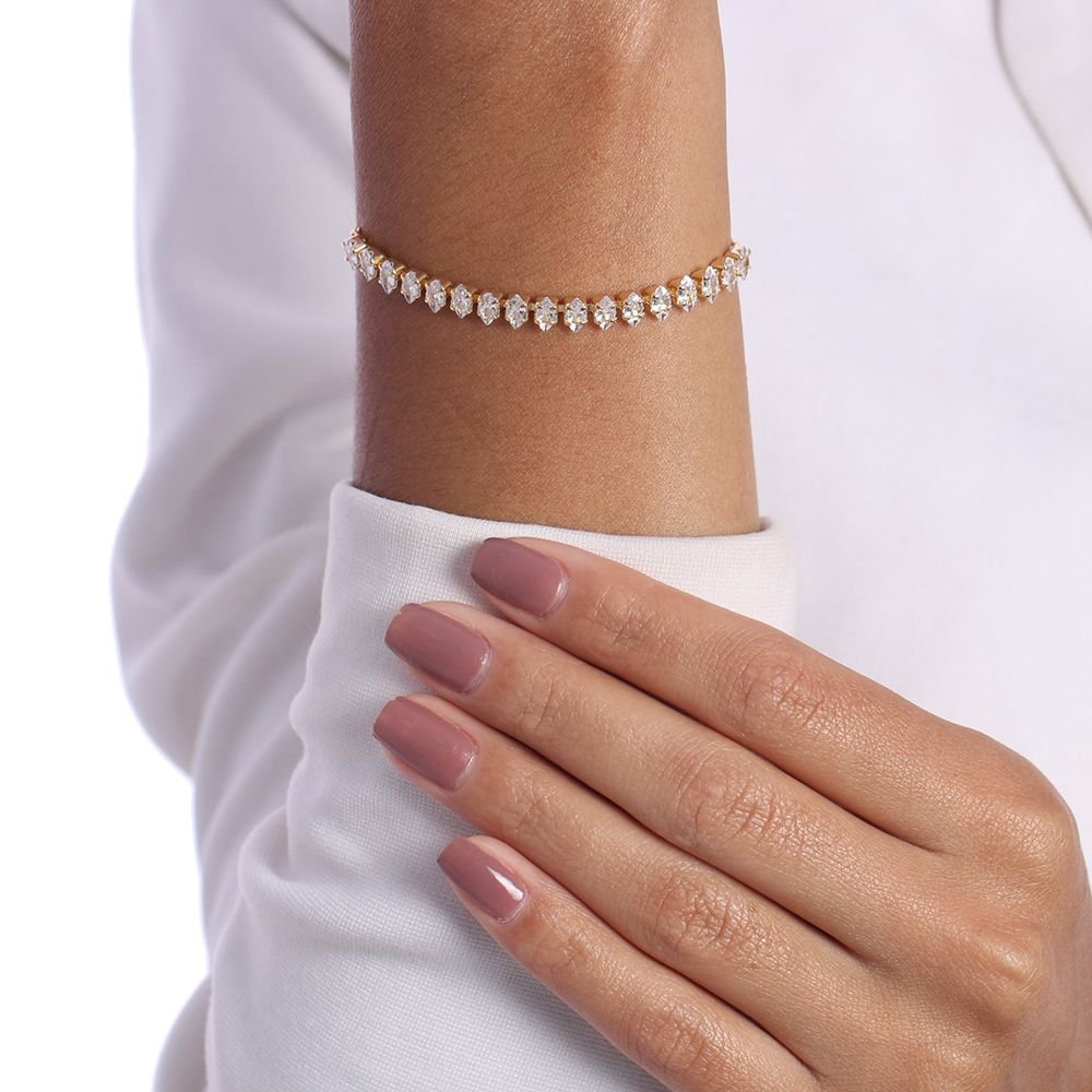 Pst-2793-Fo Pulseira Regulável Navete Cristal