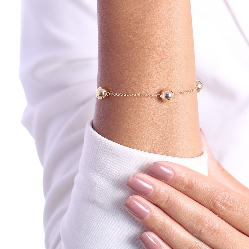 Pst-2796-Br Pulseira Com Bolinhas (6mm)