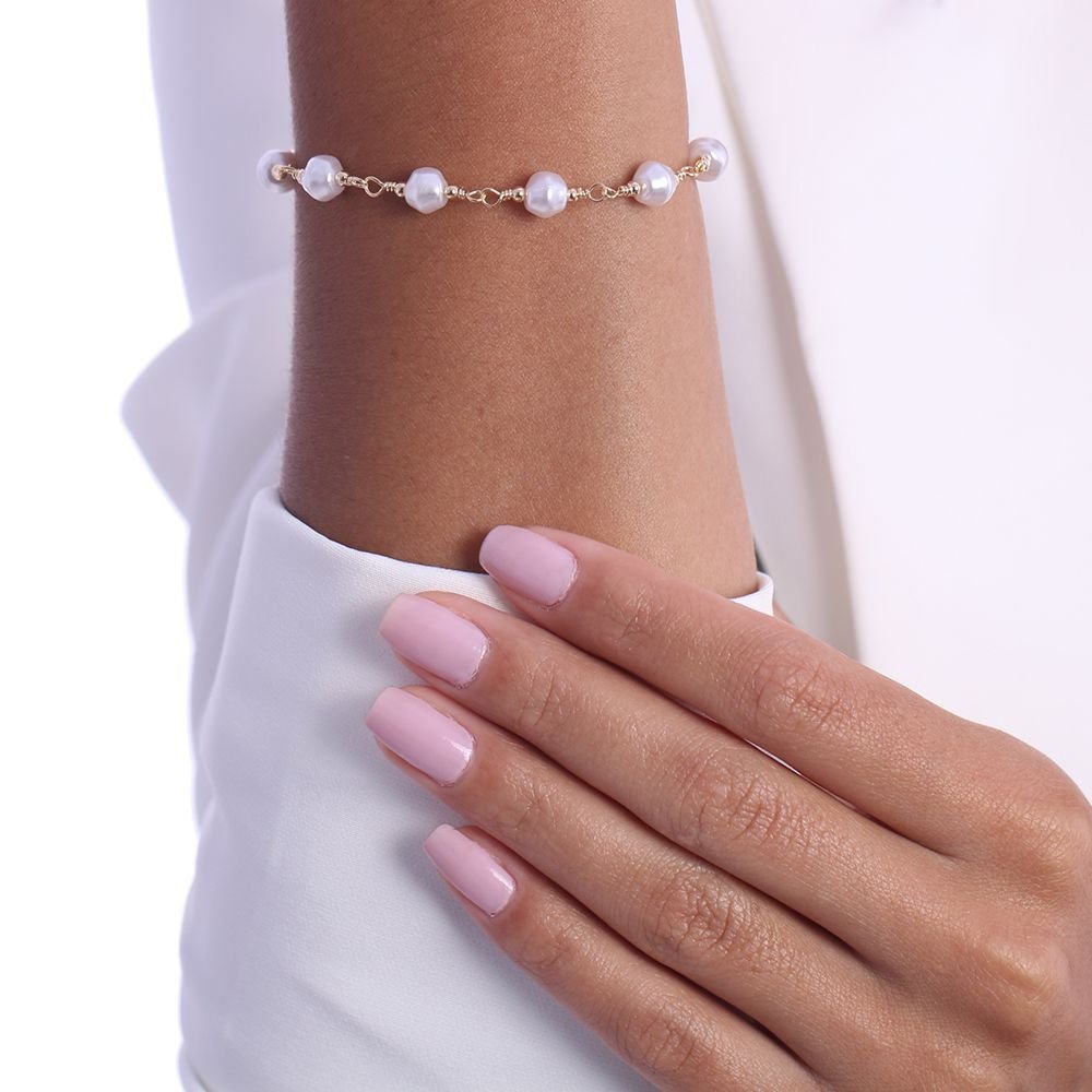 Pst-2815-Fo Pulseira Pérolas 