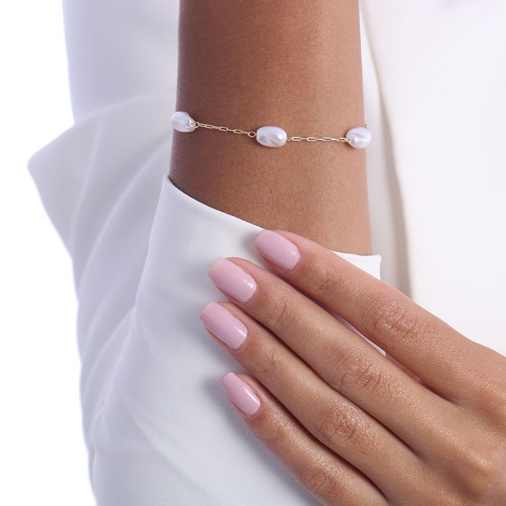 Pst-2817-Fo Pulseira Com Pérolas