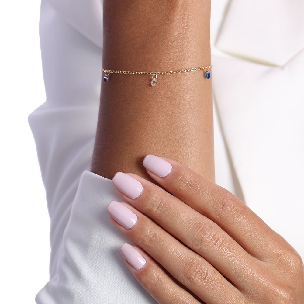 Pst-2821-Fo Pulseira Com Zircônias Coloridas 