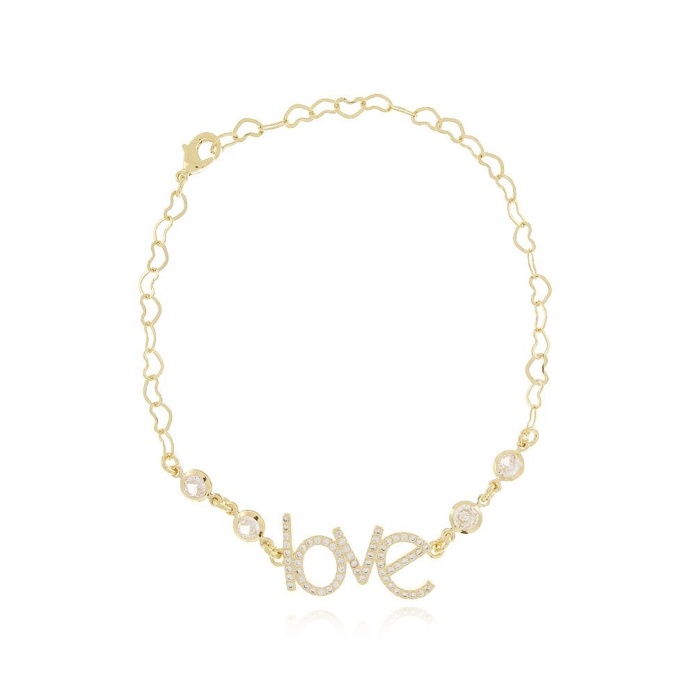 Pst-2826-Fo Pulseira Love Cravejada Cristal