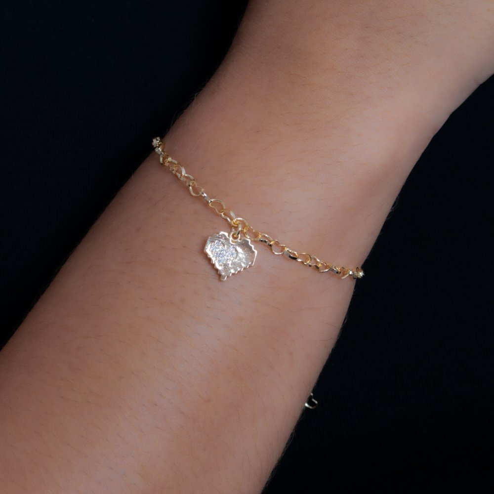 Pst-2831-Fo Pulseira De Coração Cravejado
