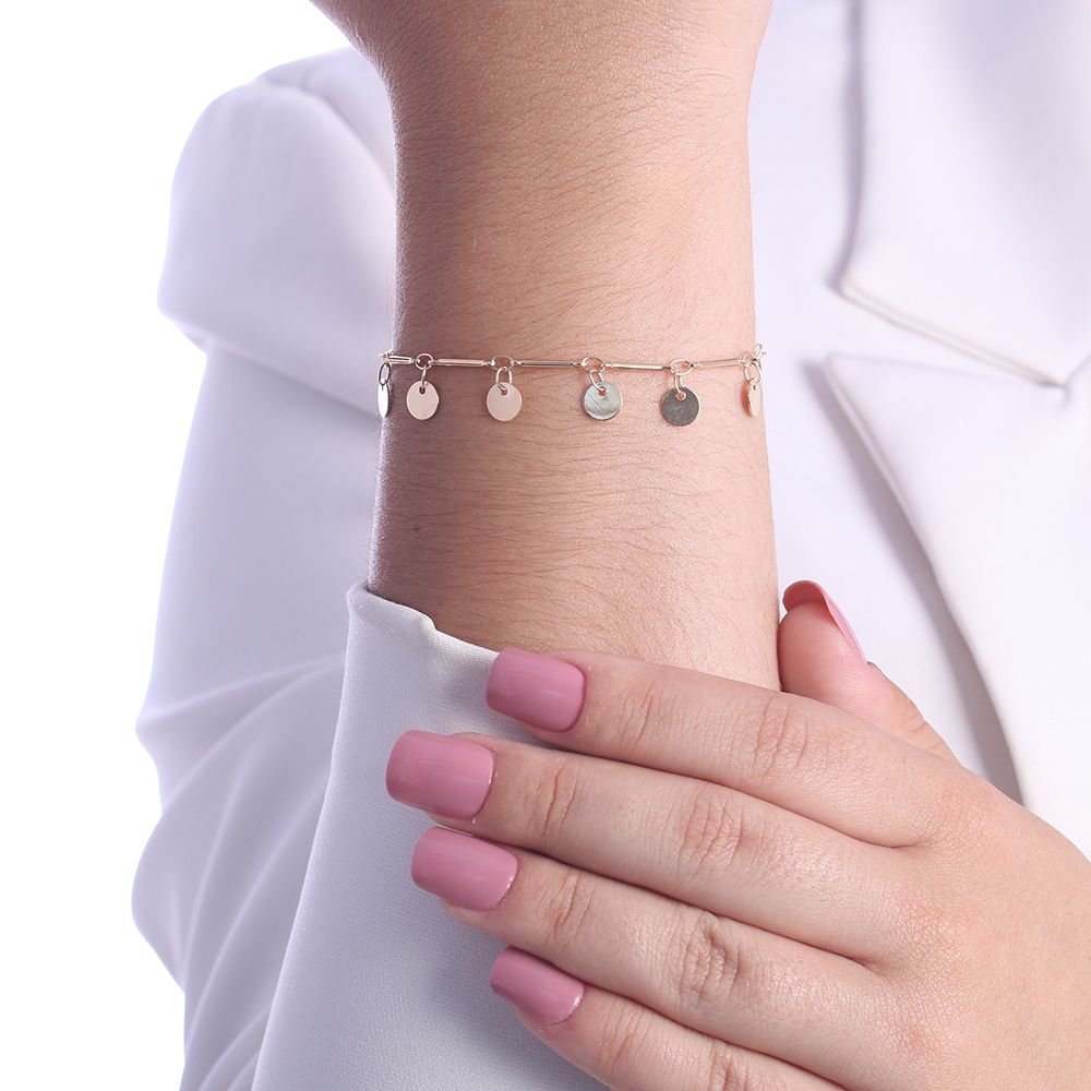 Pst-2850-Fo Pulseira Com Pingente De Medalhinhas