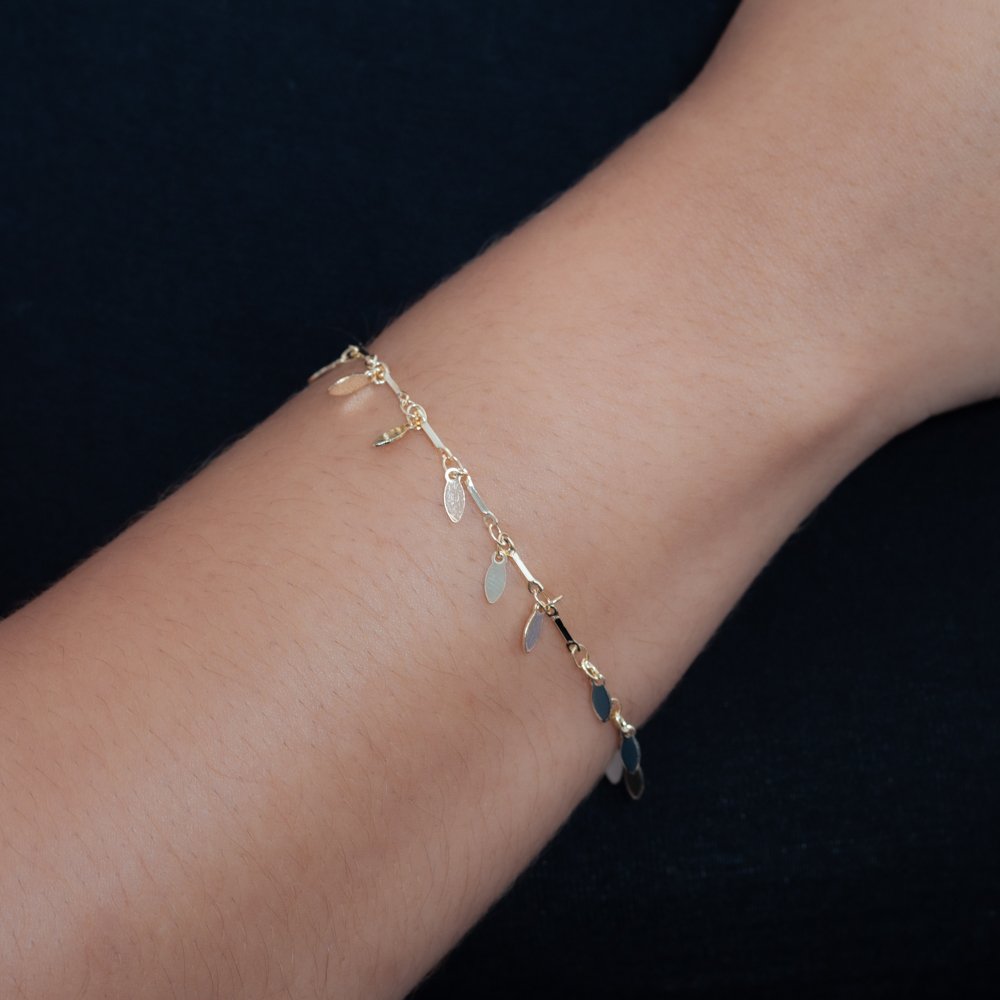 Pst-2868-Fo Pulseira De Folhinhas