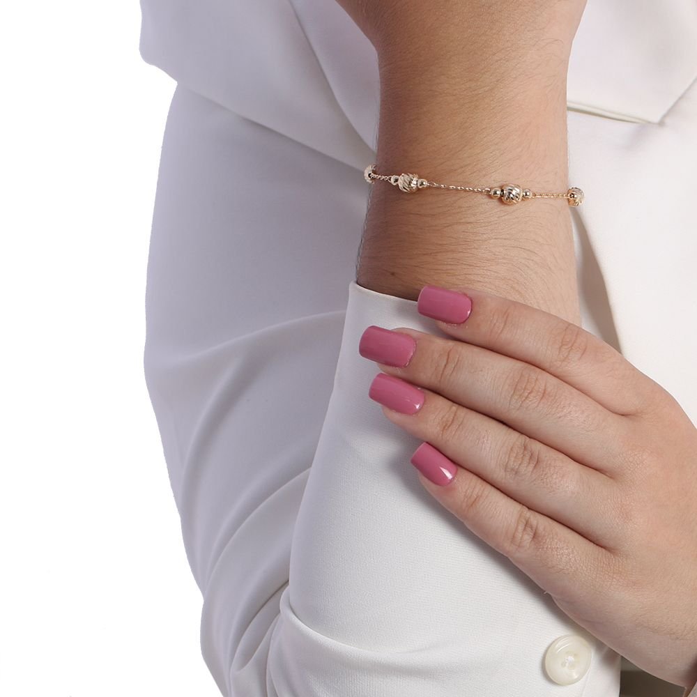 Pst-2873-Fo Pulseira De Bolinhas Lisas