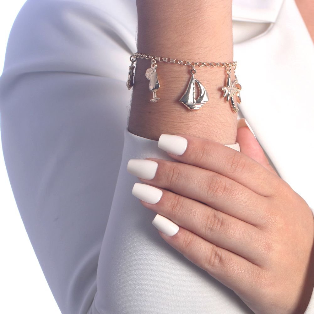 Pst-2881-Fo Pulseira De Pingentes Marinhos