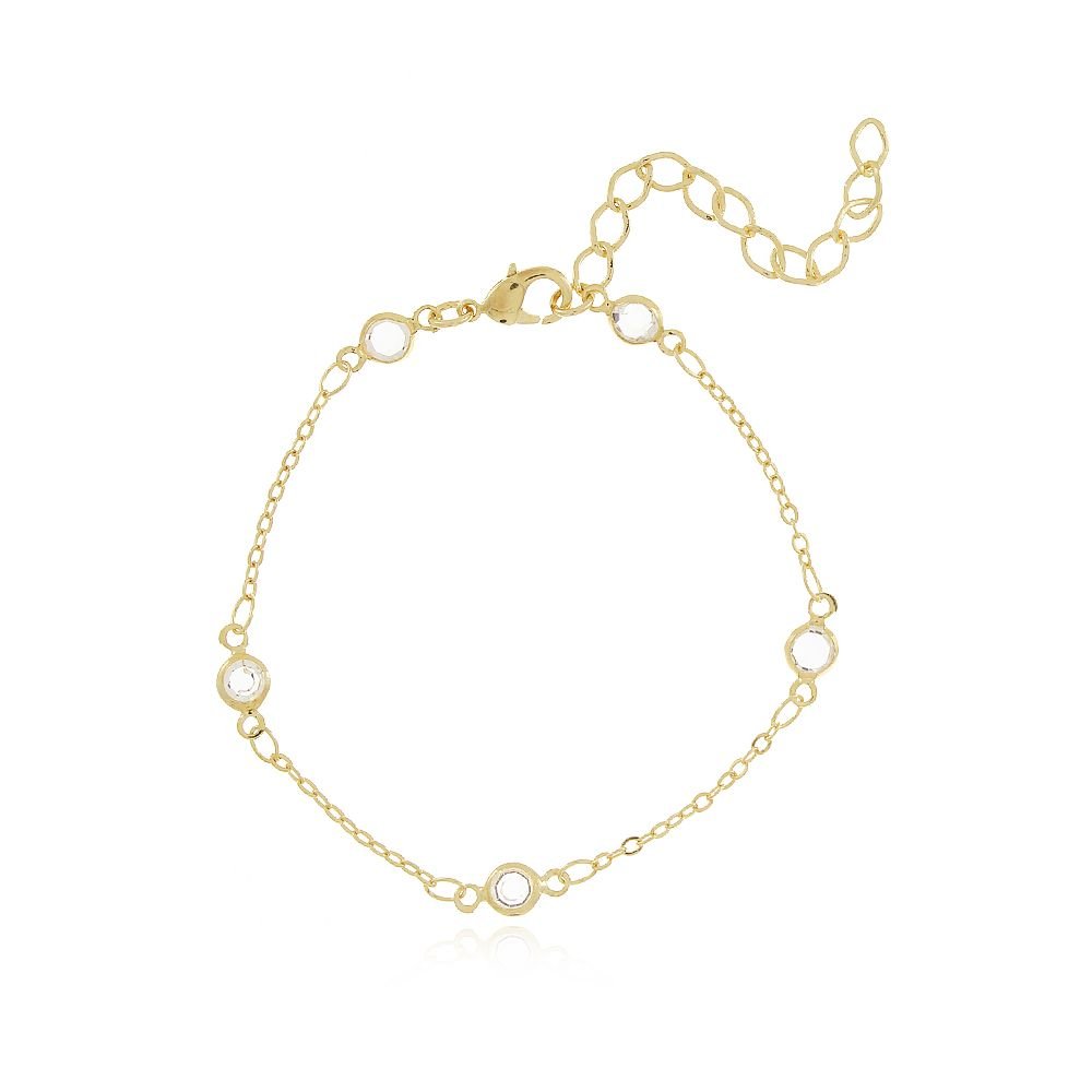 Pst-2904-Fo Pulseira De Zircônias Cristal