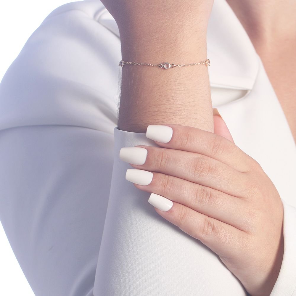 Pst-2904-Fo Pulseira De Zircônias Cristal
