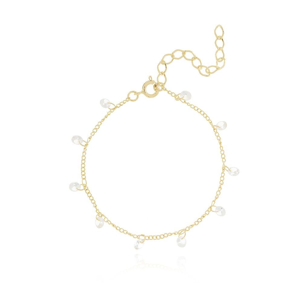Pst-2906-Fo Pulseira Com Pedras Cristal