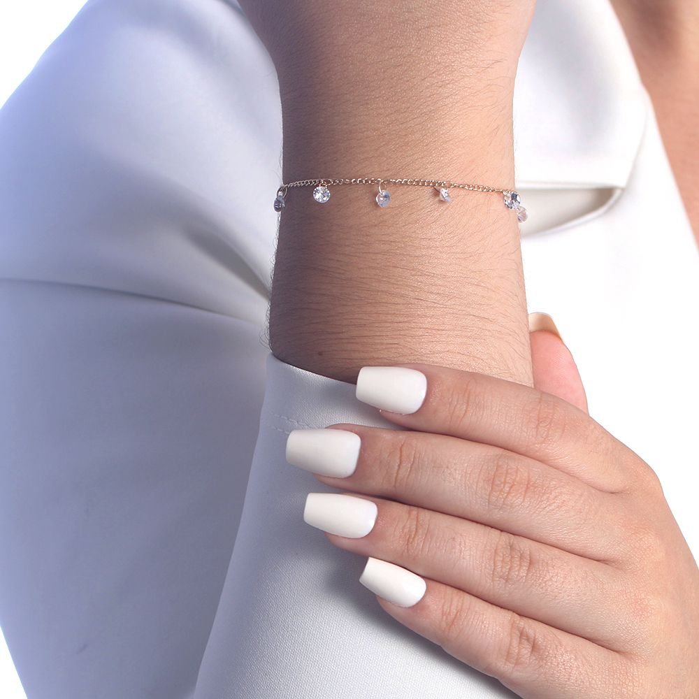 Pst-2906-Fo Pulseira Com Pedras Cristal