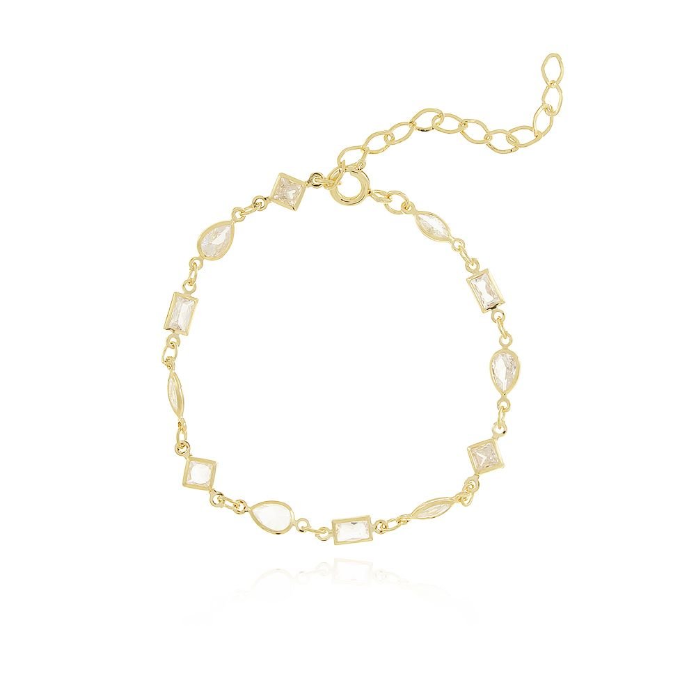 Pst-2908-Fo Pulseira De Zircônias Cristal
