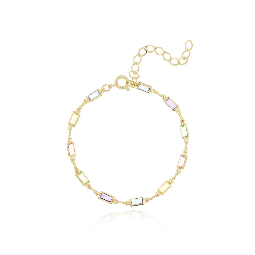 Pst-2910-Fo Pulseira De Zircônias Coloridas