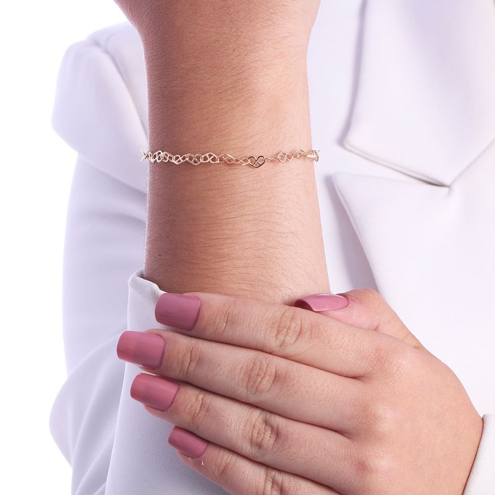 Pst-2915-Fo Pulseira De Mini Corações