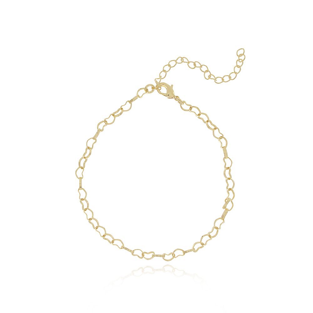 Pst-2925-Fo Pulseira De Mini Corações Em Elos