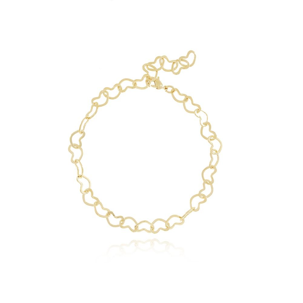Pst-2927-Fo Pulseira De Corações Em Elos