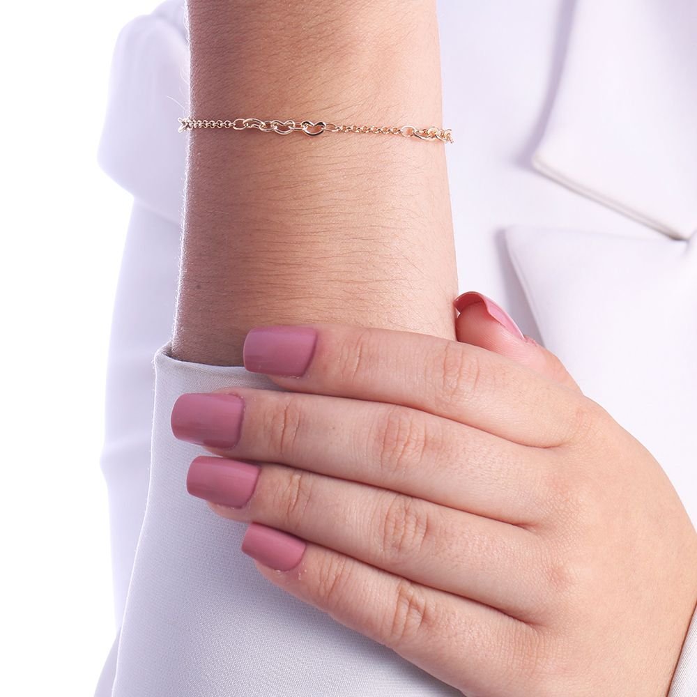 Pst-2928-Fo Pulseira De Mini Corações