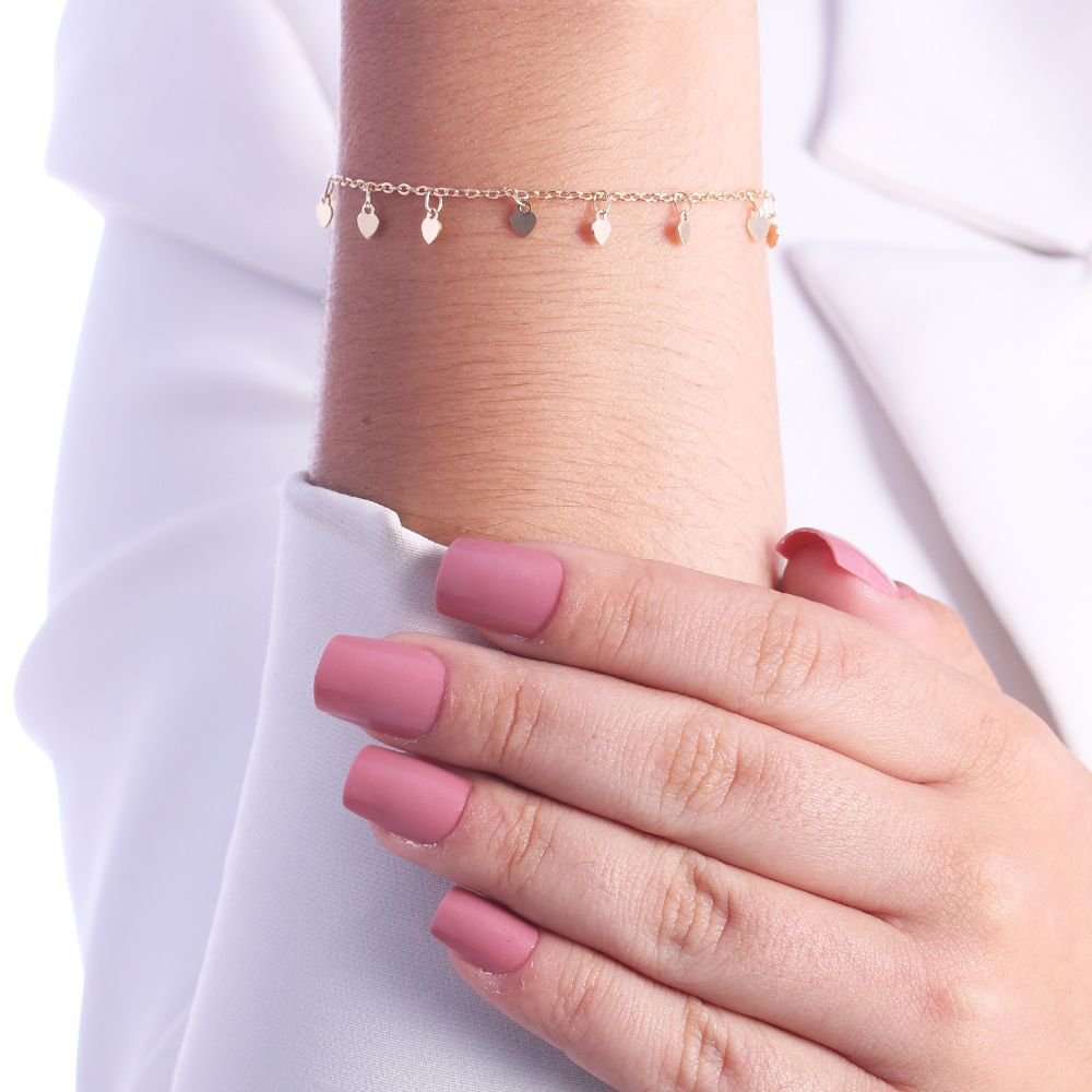 Pst-2932-Fo Pulseira De Mini Corações