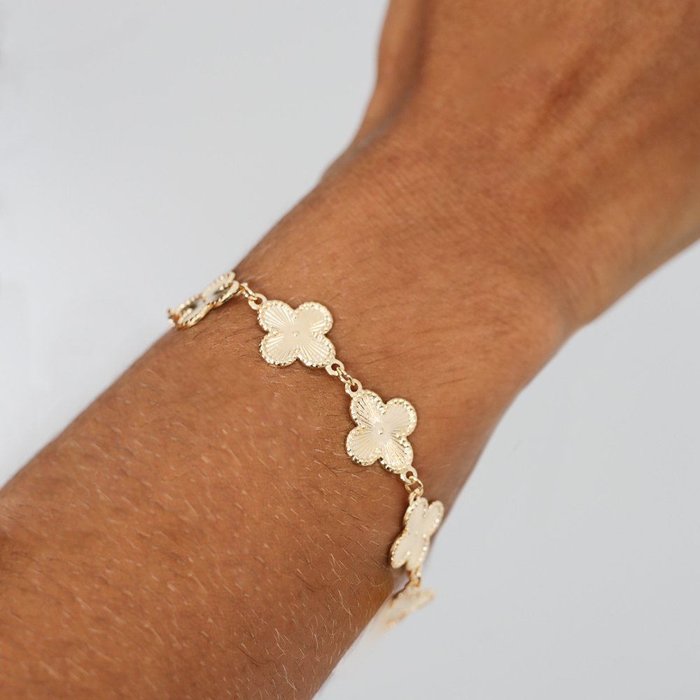 Pst-2944-Fo Pulseira De Trevos De Quatro Folhas