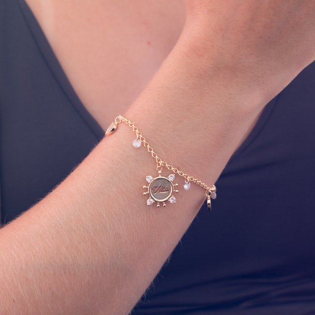 Pst-2958-Fo Pulseira Vida Com Zircônias E Corações Cravejados