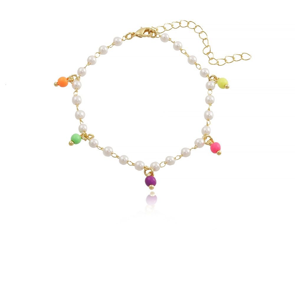 Pst-3000-Fo Pulseira De Pérolas Com Bolinhas Coloridas