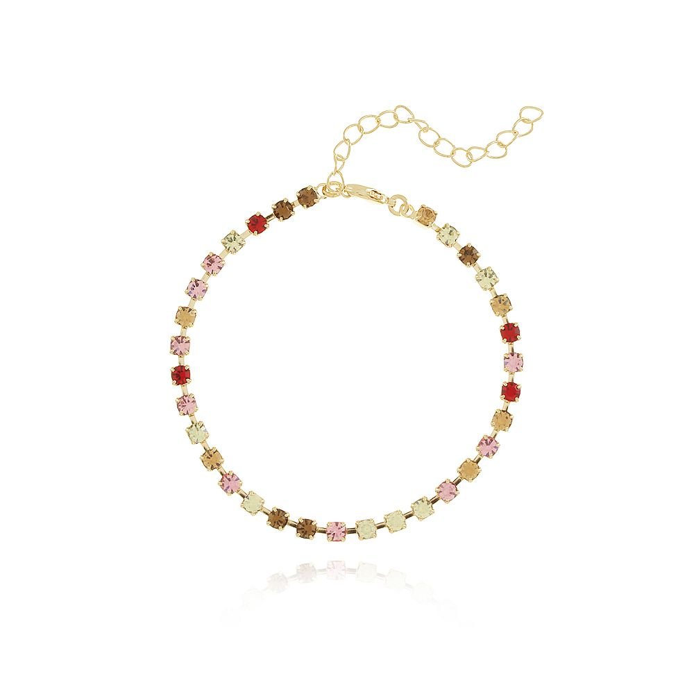 Pst-3016-Fo Pulseira De Riviera Colorida Cores Sortidas