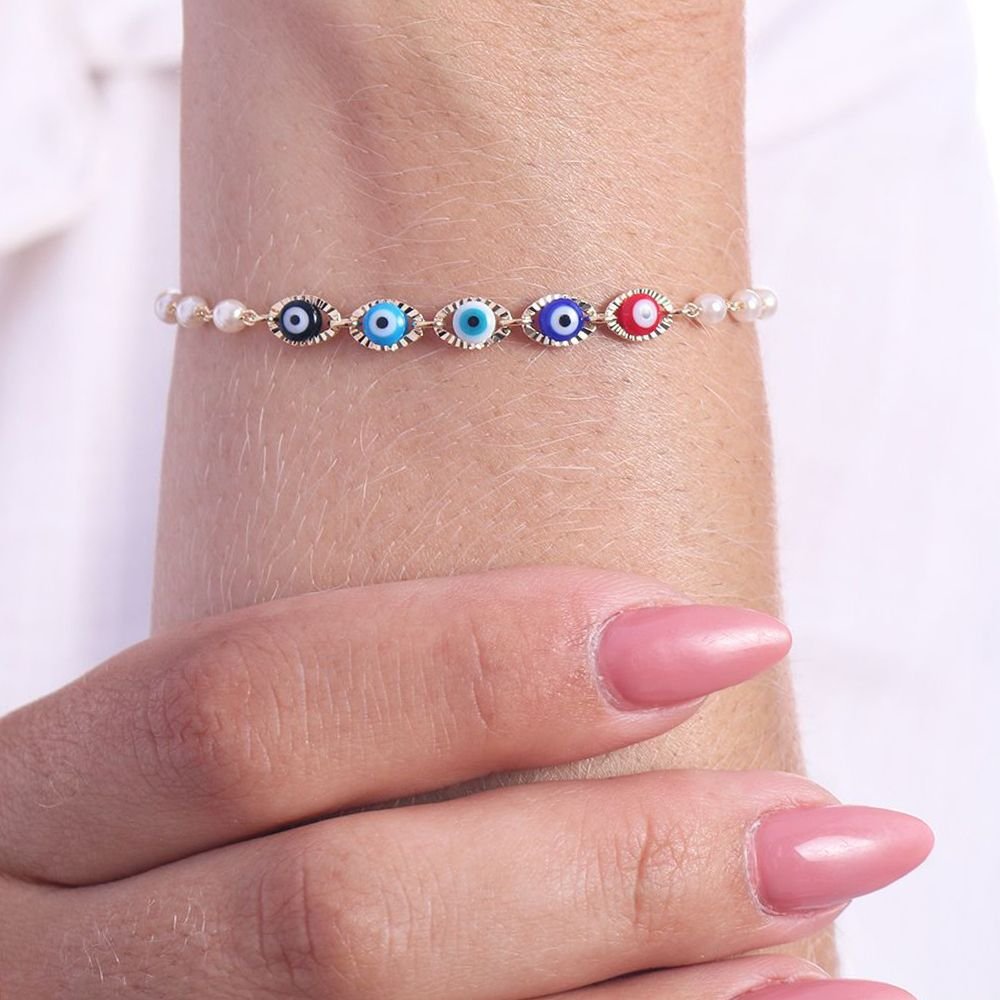 Pst-3039-Fo Pulseira De Olhos Gregos Colorido