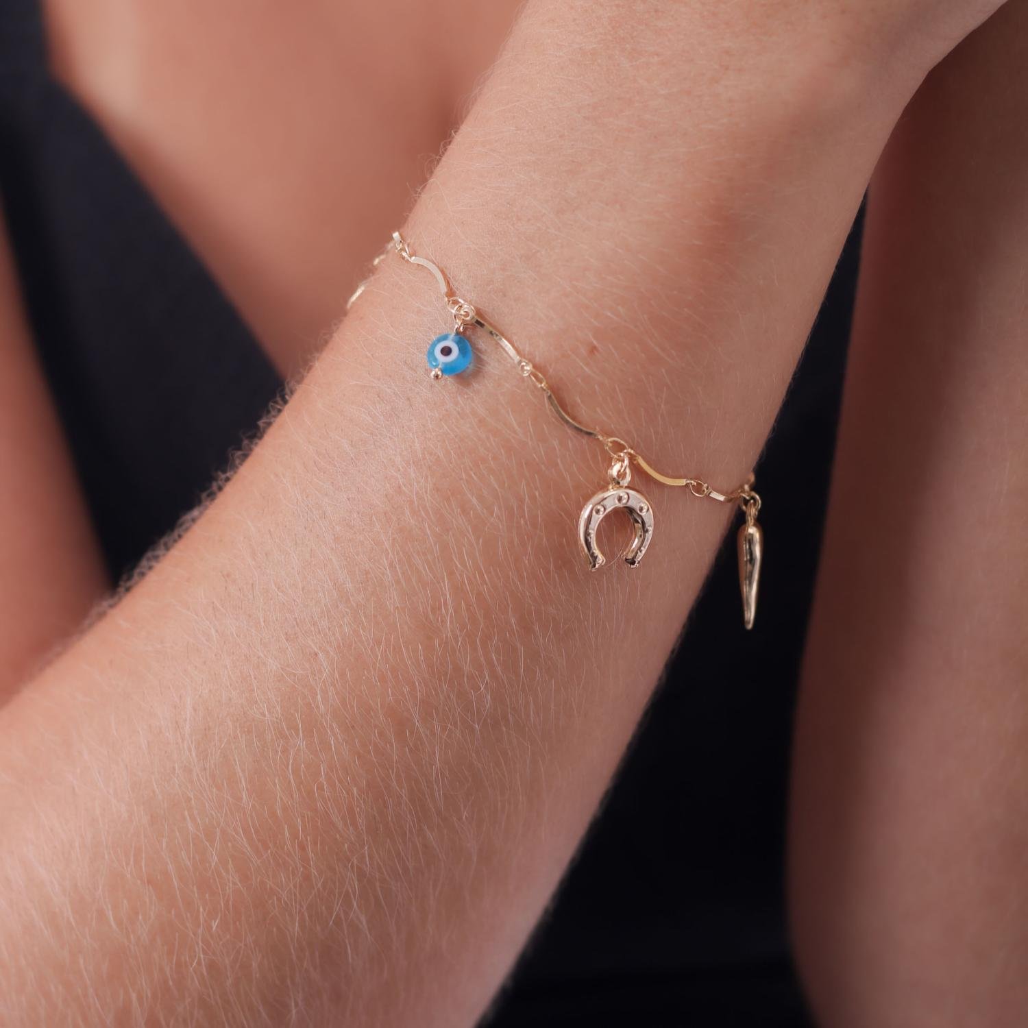 Pst-3048-Fo Pulseira Palito Com Patuás