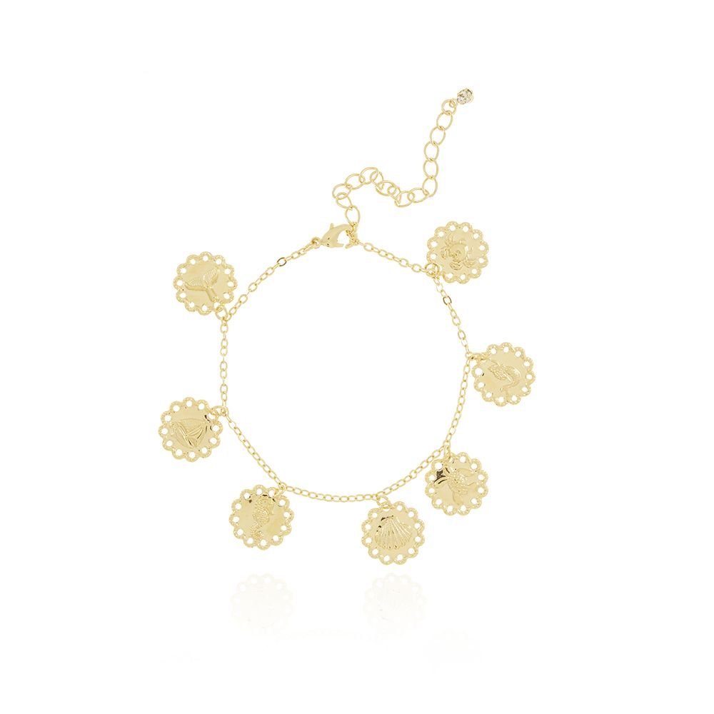 Pst-3049-Fo Pulseira Elo Português Com Mix Marinho