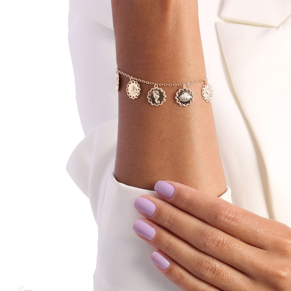 Pst-3049-Fo Pulseira Elo Português Com Mix Marinho